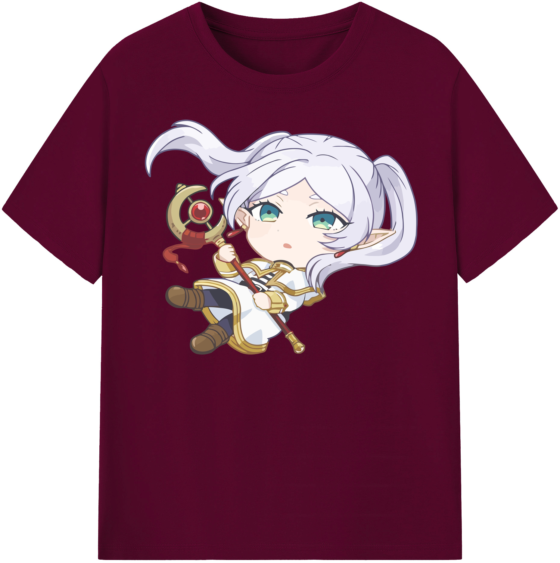 （画像用） 葬送のフリーレン Frieren レディースカジュアルプリントTシャツ（綿100％）